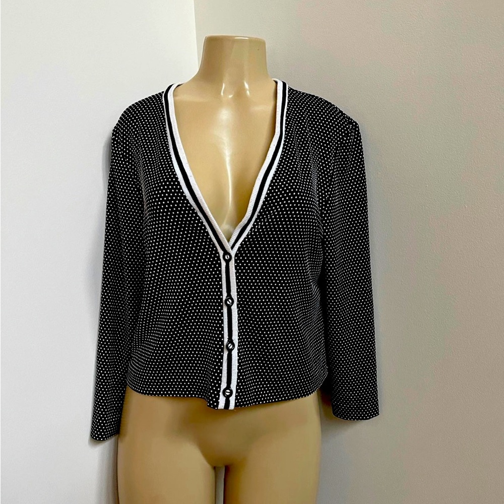 John Roberts petite polka dot light sweater